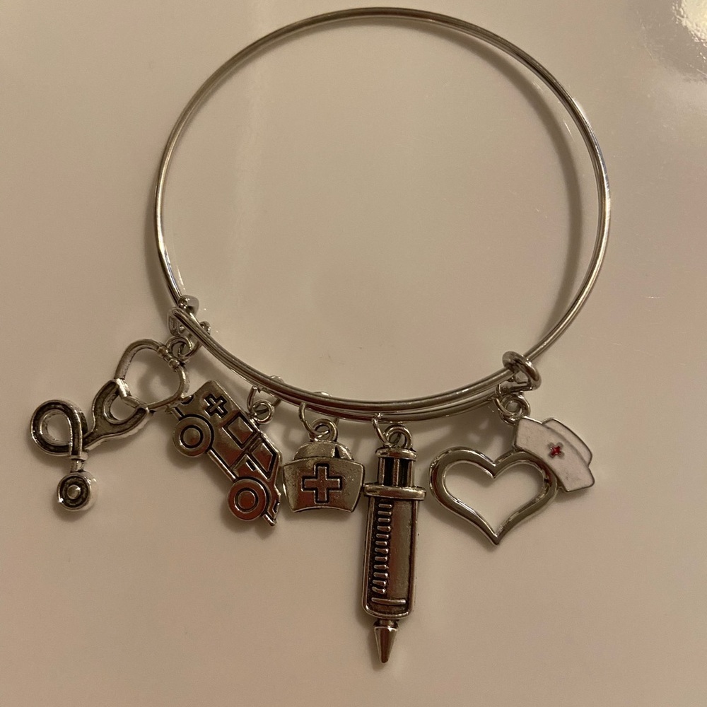 Medical Bangle Charm Bracelet